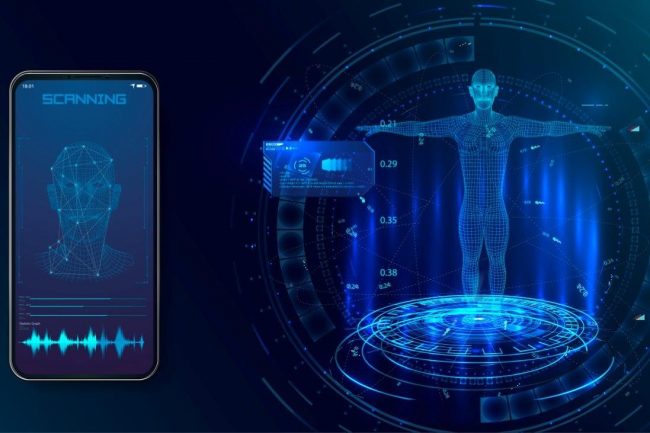Artikel Weitl_AdobeStock_256806841_ZinetroN_Robot_biometric technology_Scanning_Körperdaten.jpeg